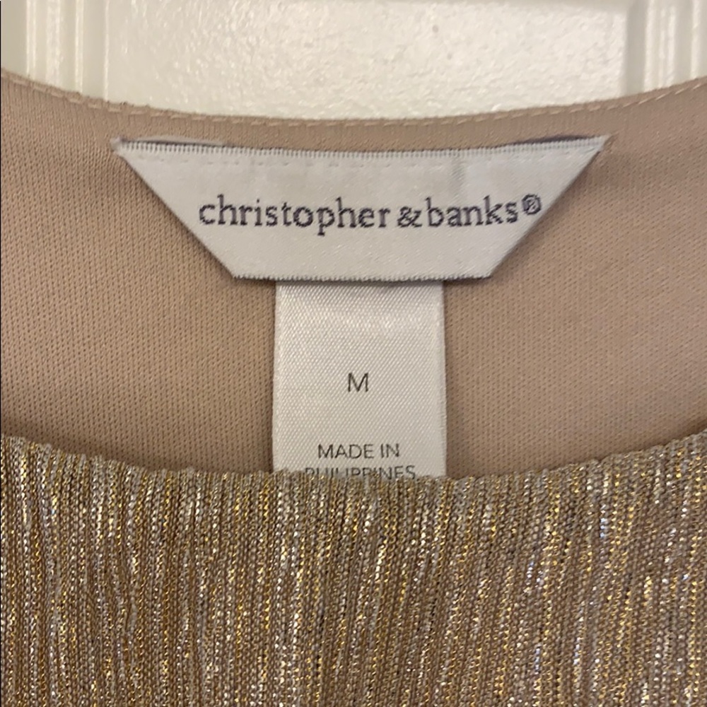 Gold Shimmer Ruffled Tank - Picture 5 of 5